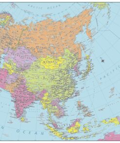 Asia Political Wall Map - Compact by MapSherpa